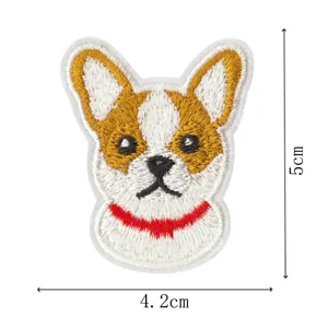 Cute Corgi dog embroidery patch, DIY clothing repair badge for jeans and backpacks.