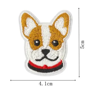 Cute Corgi dog embroidery patch badge for backpack jeans repair and clothing decoration