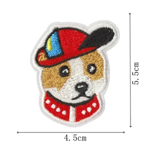 Cute dog embroidery patch cute corgi puppy badge for clothes and denim jeans repair diy accessories