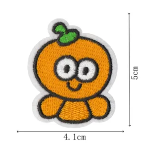 Simpatica toppa ricamata zucca Halloween fantasma cartone animato termoadesiva vestiti