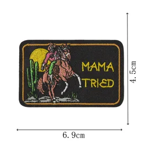 Embroidered cowboy patch cloth badge clothing jacket hat DIY decorative applique badge