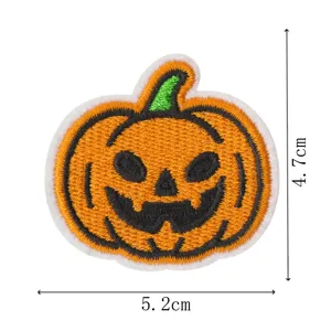 Toppa ricamata zucca di Halloween termoadesiva stemma per decorazione di vestiti