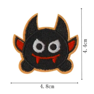 Halloween Nero Diavolo Ricamo Toppa Orrore Fantasma Termoadesivo DIY Decorazione Tessuto