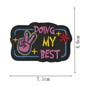 Embroidered peace sign patch clothing badge DIY decorative funny sew on patch apparel accessory
