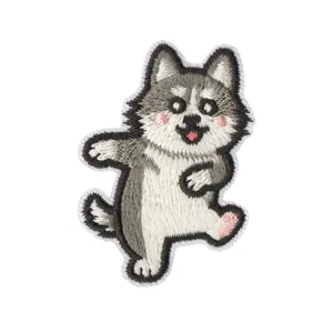 Cute dog embroidery patch iron-on cute puppy cartoon applique for backpack clothing DIY decoration