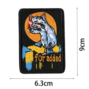 Patch brodé chat style punk pour vêtements accessoire diy insigne appliqué décoratif
