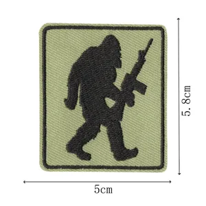 Tactical Bigfoot Sasquatch Morale Patch Embroidered Military Tactical Badge Patch 5x5.8cm