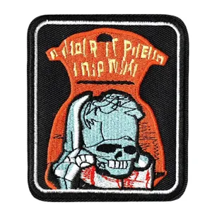 Patch brodé tête de mort punk accessoires de vêtements gothiques cool badges pour sacs