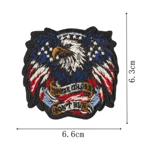 American eagle embroidered patch with flag elements tactical morale badge DIY clothing decor