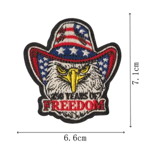 US flag eagle embroidered patch 250 years freedom tactical morale badge DIY clothing accessory