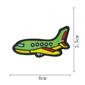 Cute cartoon airplane embroidery patch DIY clothing decorative accessory iron on fabric badge