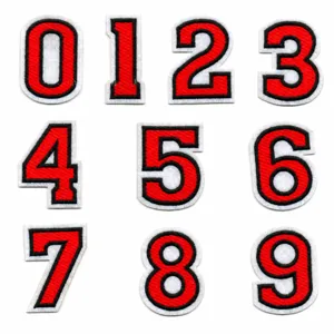 Embroidered Number Patches Iron On And Sew On DIY Applique Cloth Badges For Clothing Repair And Decoration