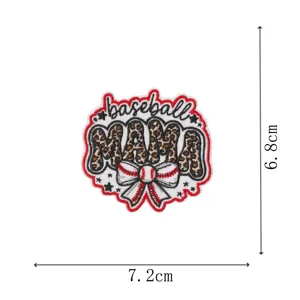 Baseball mama embroidery patch iron on clothing badge appliques craft DIY accessories