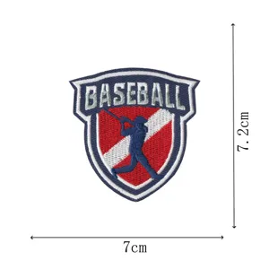Baseball embroidered patch badge iron on applique clothing decorative backpack DIY repair logo 7cm