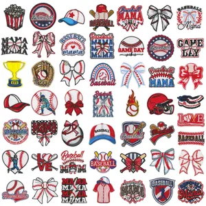 Baseball Series Embroidered Patch Iron On Applique Badge Team Logo DIY Clothing Accessories Decorative Applique For Clothes