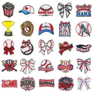 Baseball embroidered patches iron on badges for jackets hats backpacks DIY crafts decoration