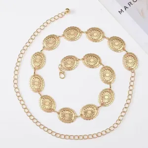 Vintage Gold Metall Taille Kette Gürtel Böhmische Körperkette Sommer Mode Accessoire