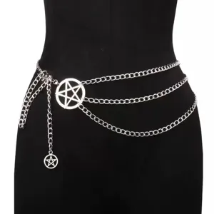 Europäische Und Amerikanische Vintage Hip Hop Metall Taille Kette Mehrschichtige Quaste Hose Körper Kette Für Frauen Männer