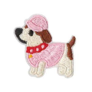 Cute cartoon dog embroidery patch DIY clothing accessory iron-on patch cute puppy appliques