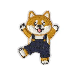 Funny Shiba Inu embroidery patch cute dog iron on badge for hoodies and backpacks