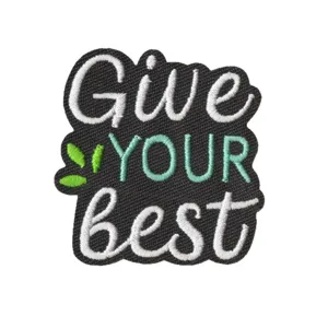 Inspirierendes Zitat bestickter Aufnäher, dekoratives DIY-Bügeltuch für Kleidung Taschen.