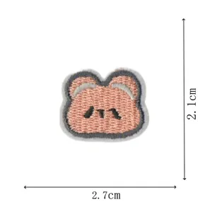 Joli patch brodé d'animal de dessin animé accessoire de vêtement petit badge décoratif DIY