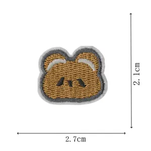 Joli patch brodé animal petit ours vêtements accessoires de décoration design mignon