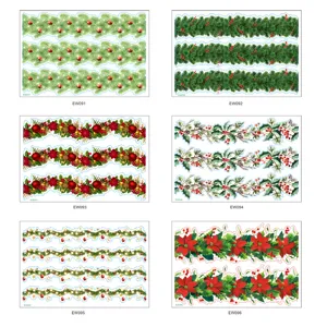 Christmas 3D stereo vine wall sticker DIY border sticker home decor living room bedroom