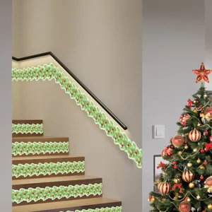 Christmas 3D stereo vine wall sticker, festive staircase and living room home decor.