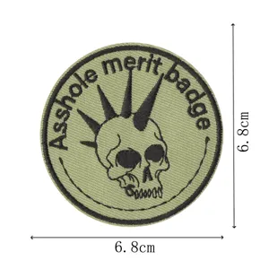 Geborduurd schedel tactische morale patch punk stijl kleding badge DIY accessoires leuk