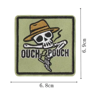 Tactische schedel geborduurde patch voor kleding rugzakken en DIY decoratieve badges.