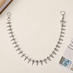 Punk style metal rivet pants chain cool hip hop gothic waist chain fashion accessory