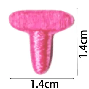 Pink embroidered letter T patch, mini DIY clothing accessory apparel patches 1.4cm.