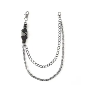 Punk gothic skull double layer metal pants chain retro wallet chain rock trouser jewelry