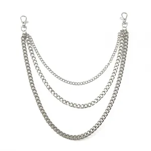 Multi-layer punk metal waist chain hip-hop pants chain body chain fashion accessories.