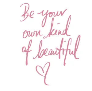Minimalist pink quote wall sticker Be your own kind of beautiful home decor decal