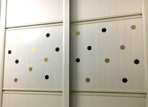 Nordic style polka dot decorative wall stickers for kids room, removable design detail.