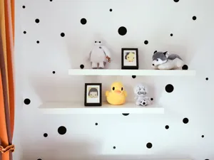 Nordic style black dot wall stickers detail scene, kids room decorative vinyl sticker.