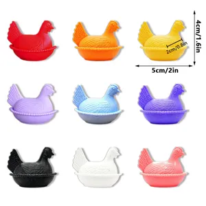 3D Printed Cute Chicken Fridge Magnet Colorful Hen Basket Home Kitchen Decor 5cm.