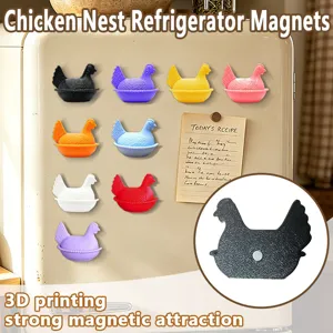 3D printed chicken nest refrigerator magnets, colorful cute animal fridge magnet decor for home.
