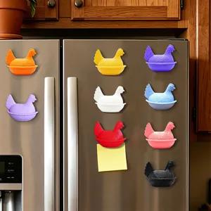 3D cute chicken fridge magnet colorful resin animal magnetic sticker for kitchen home decor