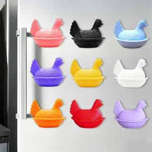 3D printed colorful chicken fridge magnets cute animal magnetic stickers for kitchen home decor