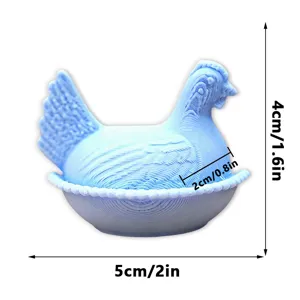 3D printed magnetic chicken fridge magnet cute blue hen figurine home kitchen decor cute item
