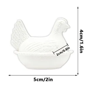 3D cute hen fridge magnet white chicken chick desktop ornament creative animal home decor gift
