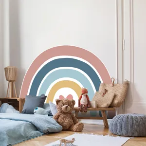 Boho rainbow wall sticker large size nursery wall decor for kids bedroom decoration
