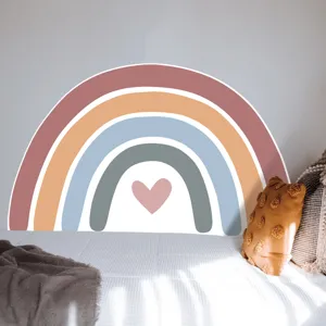 Boho rainbow wall sticker large bedroom background decorative decal removable wall art