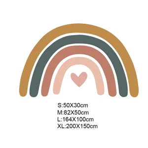 Boho rainbow wall sticker for bedroom living room background decor large size decal