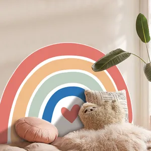Boho rainbow wall sticker for bedroom background decoration, large size removable decal.