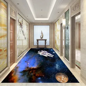 Waterproof 3D PVC Wall Sticker Self Adhesive Floor Decal Cosmic Starry Sky Living Room Bedroom Home Decor