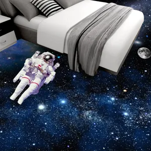 3D Galaxy Astronaut Floor Sticker Self-Adhesive Waterproof Wall Decal Bedroom Decor